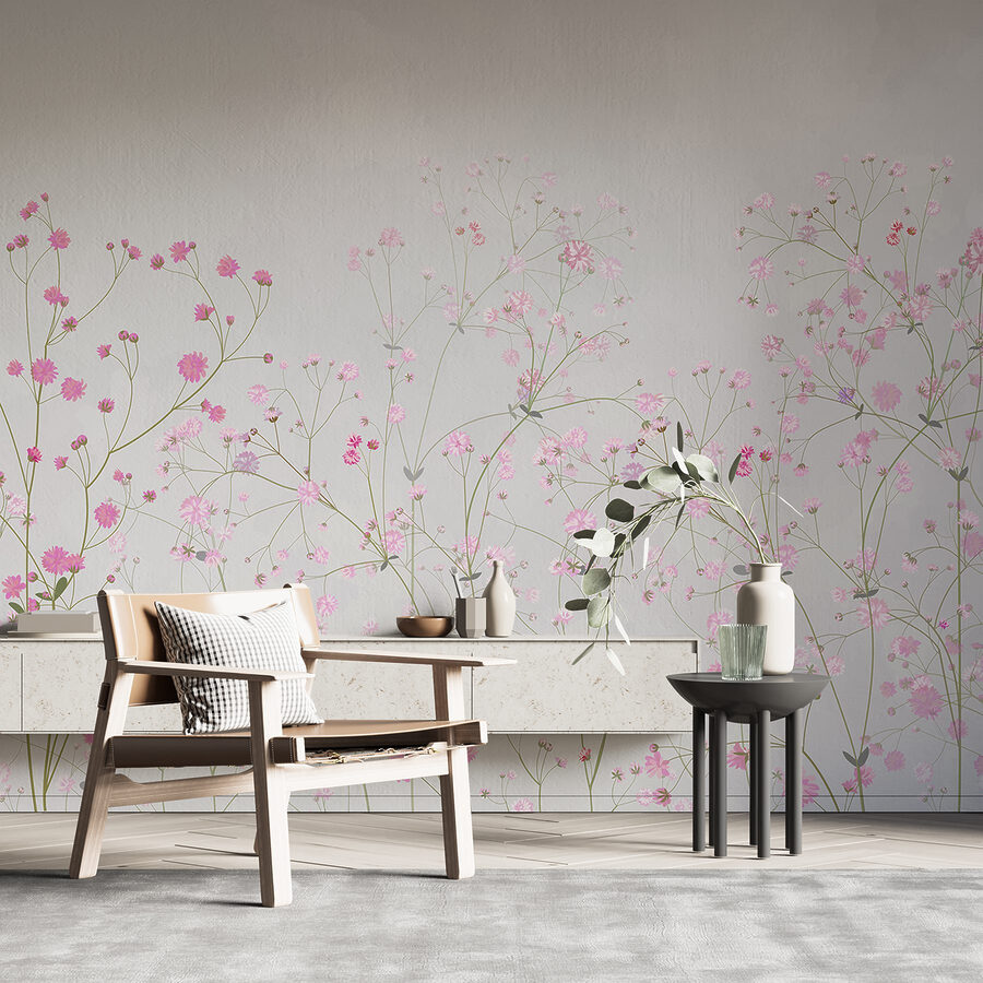 Gruppe von rosa Blumen