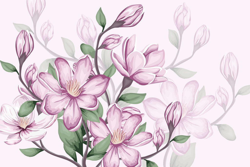 Delicate blooms adorned with soft petals