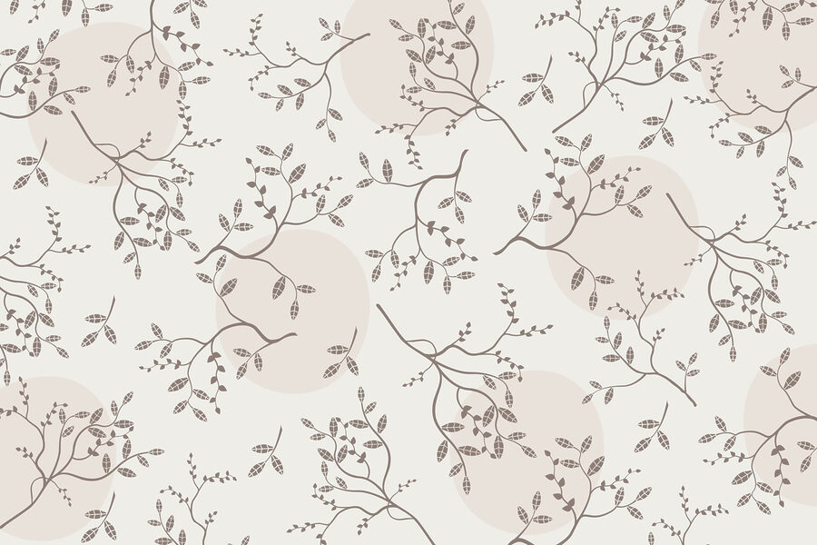 Muster von Zweigen und Blättern