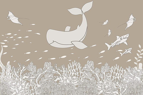 Wale und Fische unter Wasser Wale und Fische unter Wasser