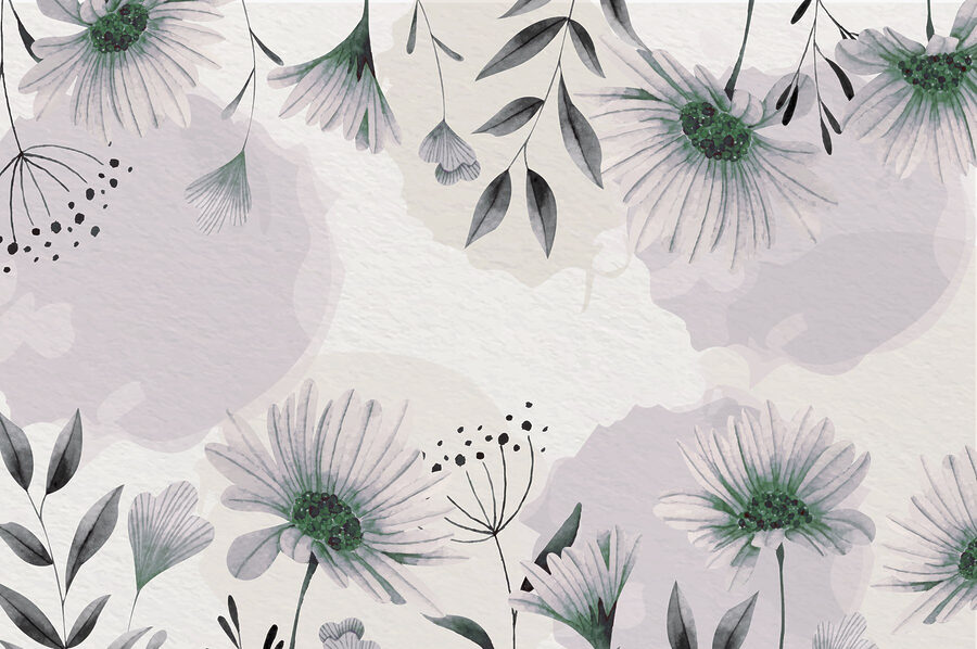 Zartes florales Aquarellmuster