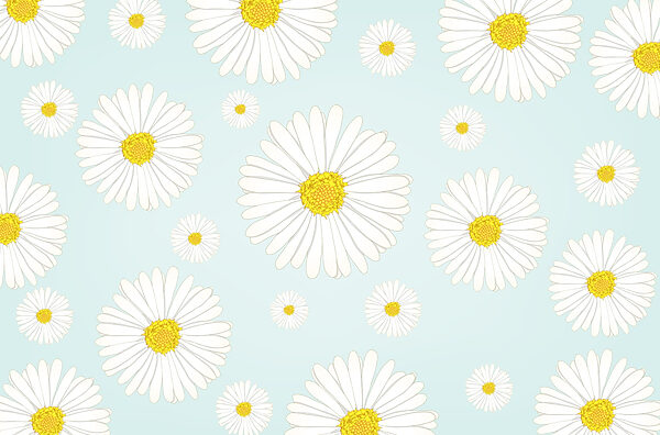 Muster aus weißen und gelben Blumen Muster aus weißen und gelben Blumen