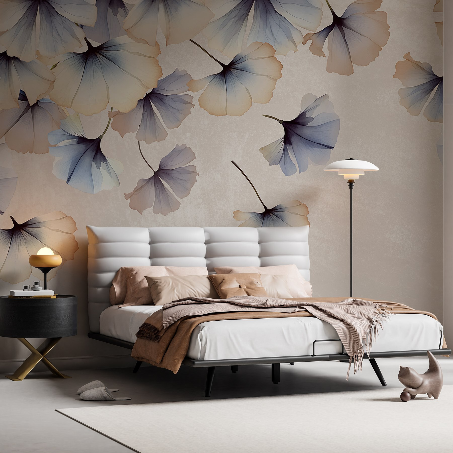 Falling petals in soft hues