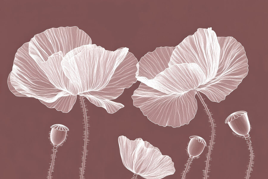 Elegante Blüten auf einem warmen Hintergrund