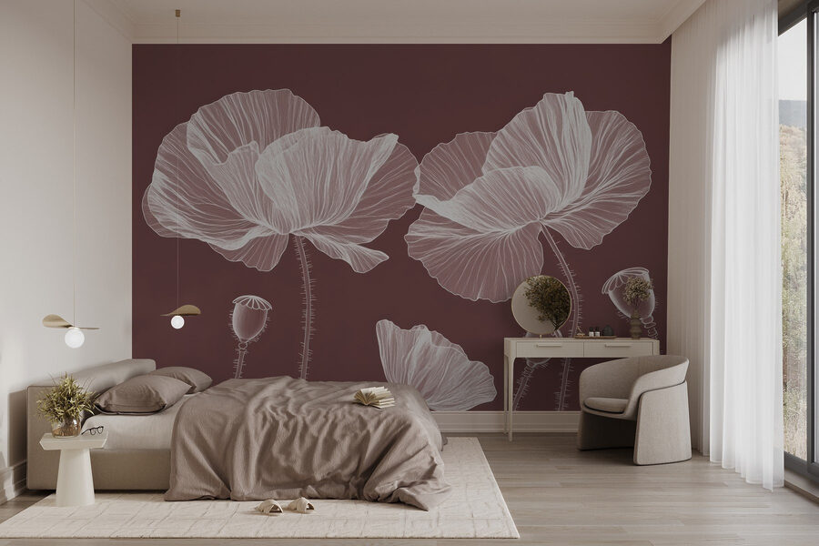 Elegante Blüten auf einem warmen Hintergrund