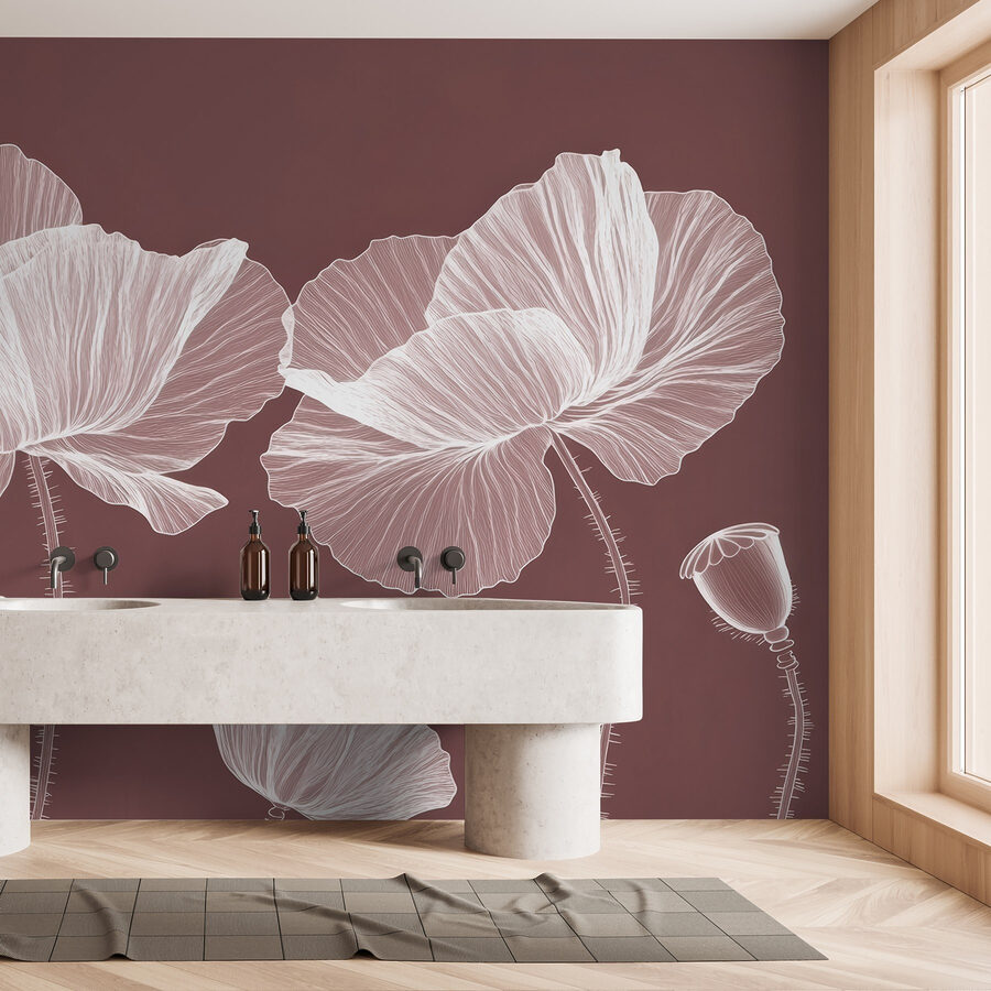 Elegante Blüten auf einem warmen Hintergrund