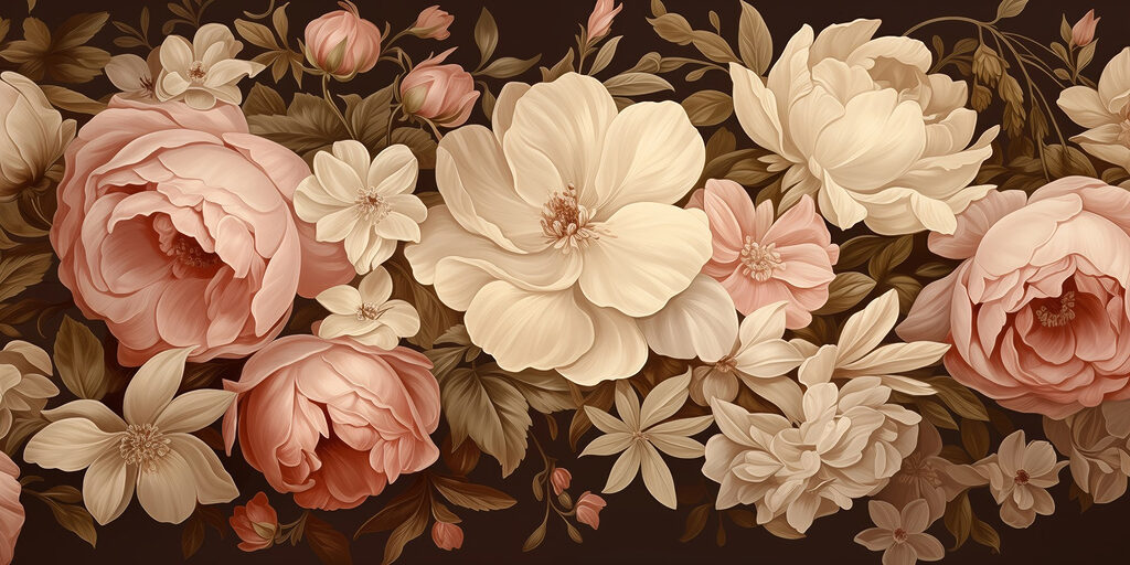 Üppige Blüten in sanften Pastelltönen Üppige Blüten in sanften Pastelltönen