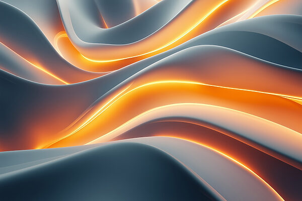 Flowing waves of soft color