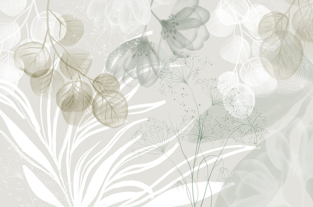 Serene botanical whispers in soft hues