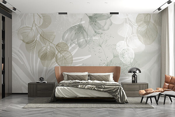 Serene botanical whispers in soft hues