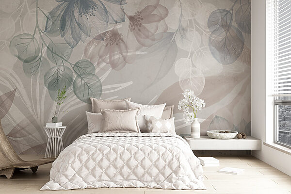 Delicate floral patterns in soft hues