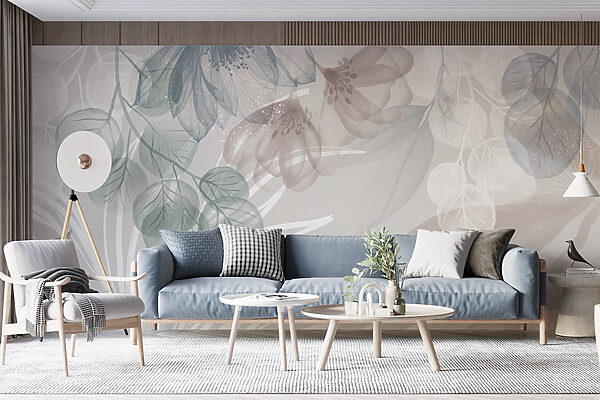 Delicate floral patterns in soft hues