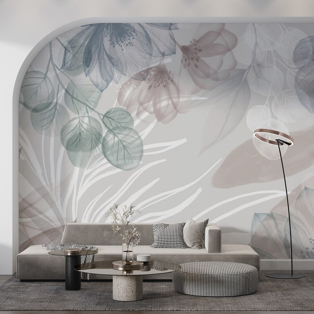 Delicate floral patterns in soft hues