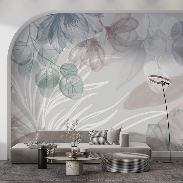 Delicate floral patterns in soft hues