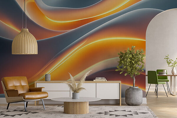 Flowing waves of soft color