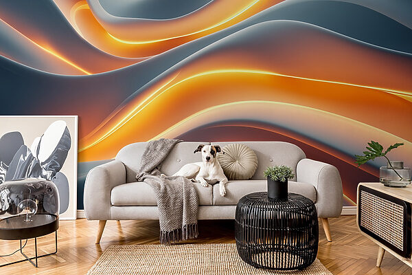 Flowing waves of soft color