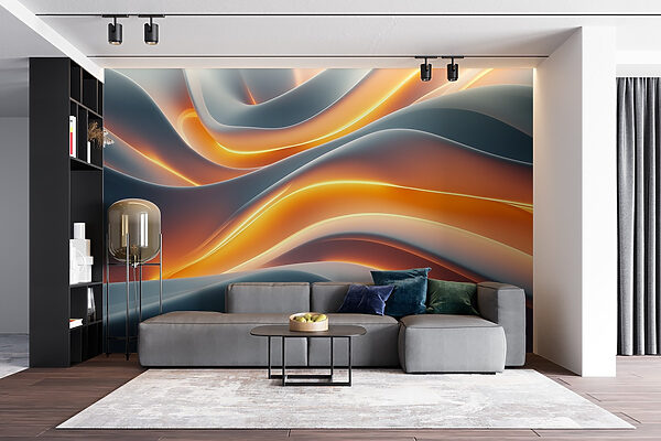 Flowing waves of soft color