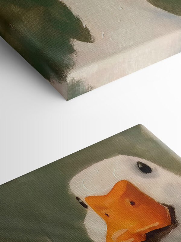 Gemälde von zwei weißen Enten Gemälde von zwei weißen Enten