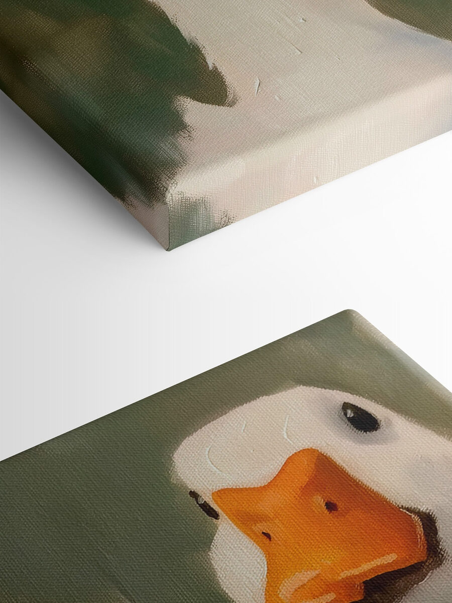 Gemälde von zwei weißen Enten