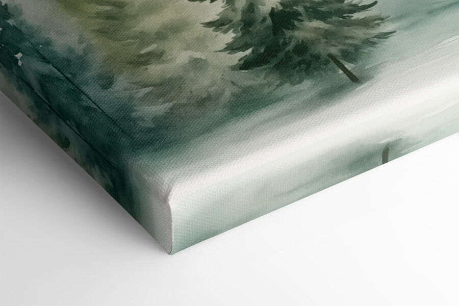 Aquarell von Bäumen in einem Wald Aquarell von Bäumen in einem Wald