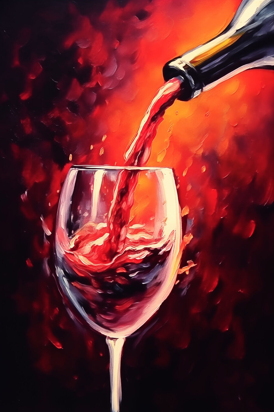 Einschenken von Wein in ein Glas