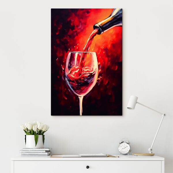 Einschenken von Wein in ein Glas Einschenken von Wein in ein Glas