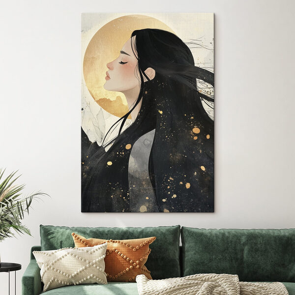 Wandbilder Ätherische Silhouette vor strahlender Kulisse