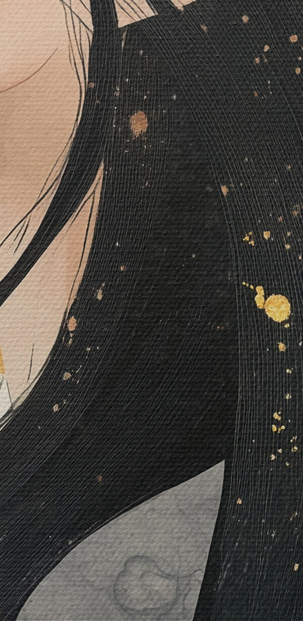 Ethereal silhouette against radiant backdrop Ethereal silhouette against radiant backdrop