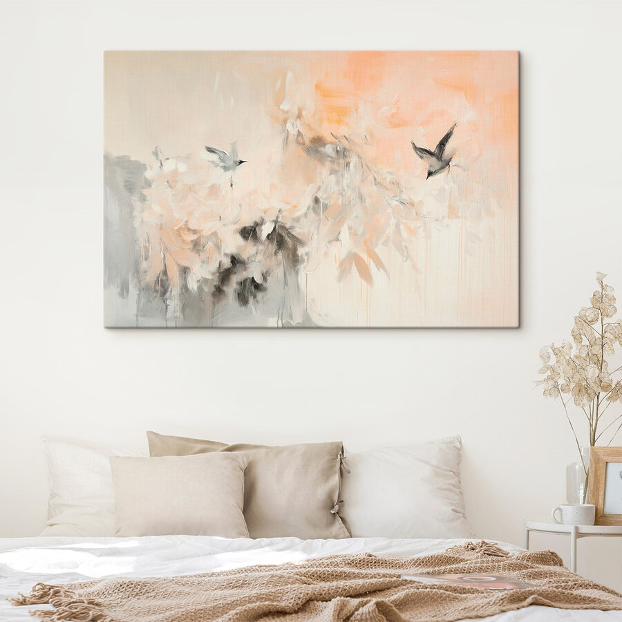 Gemälde von Vögeln, die in den Himmel fliegen Gemälde von Vögeln, die in den Himmel fliegen