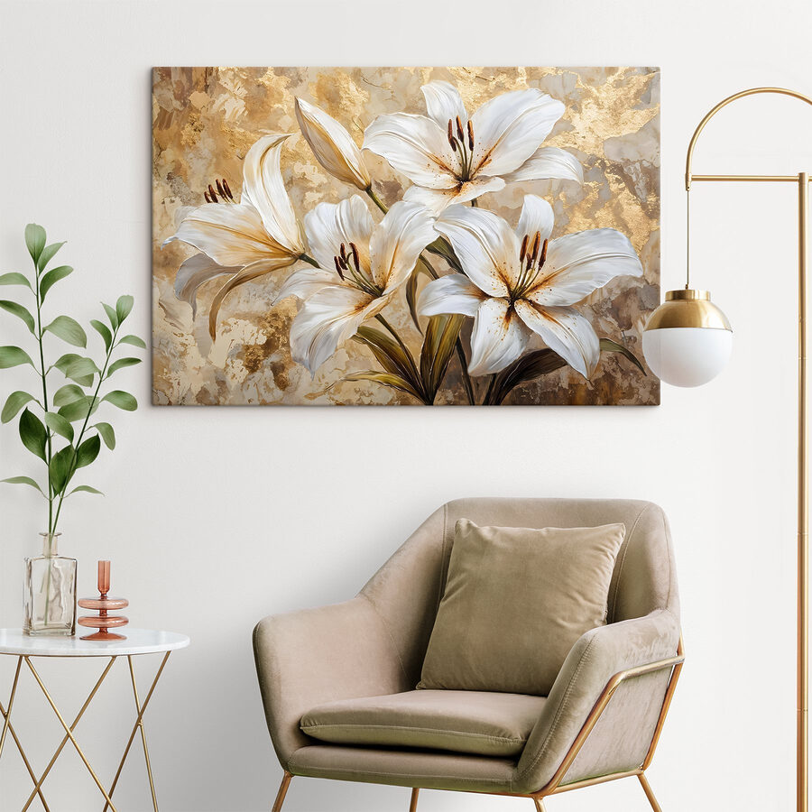 Malerei von weißen Blumen