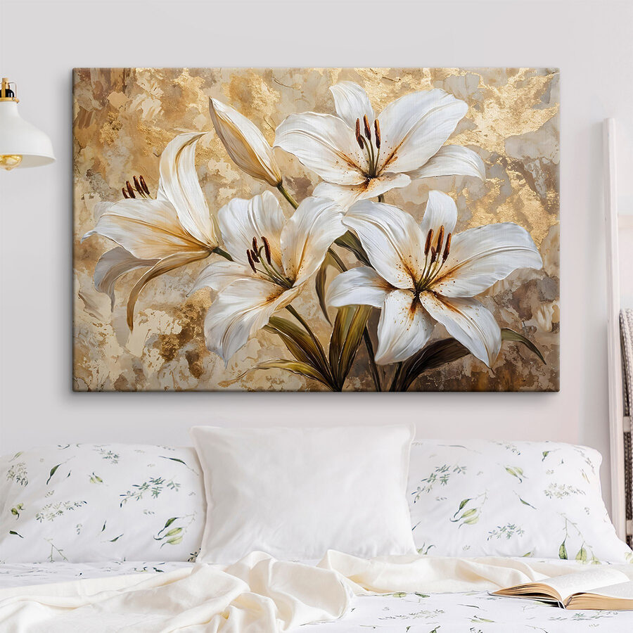 Malerei von weißen Blumen