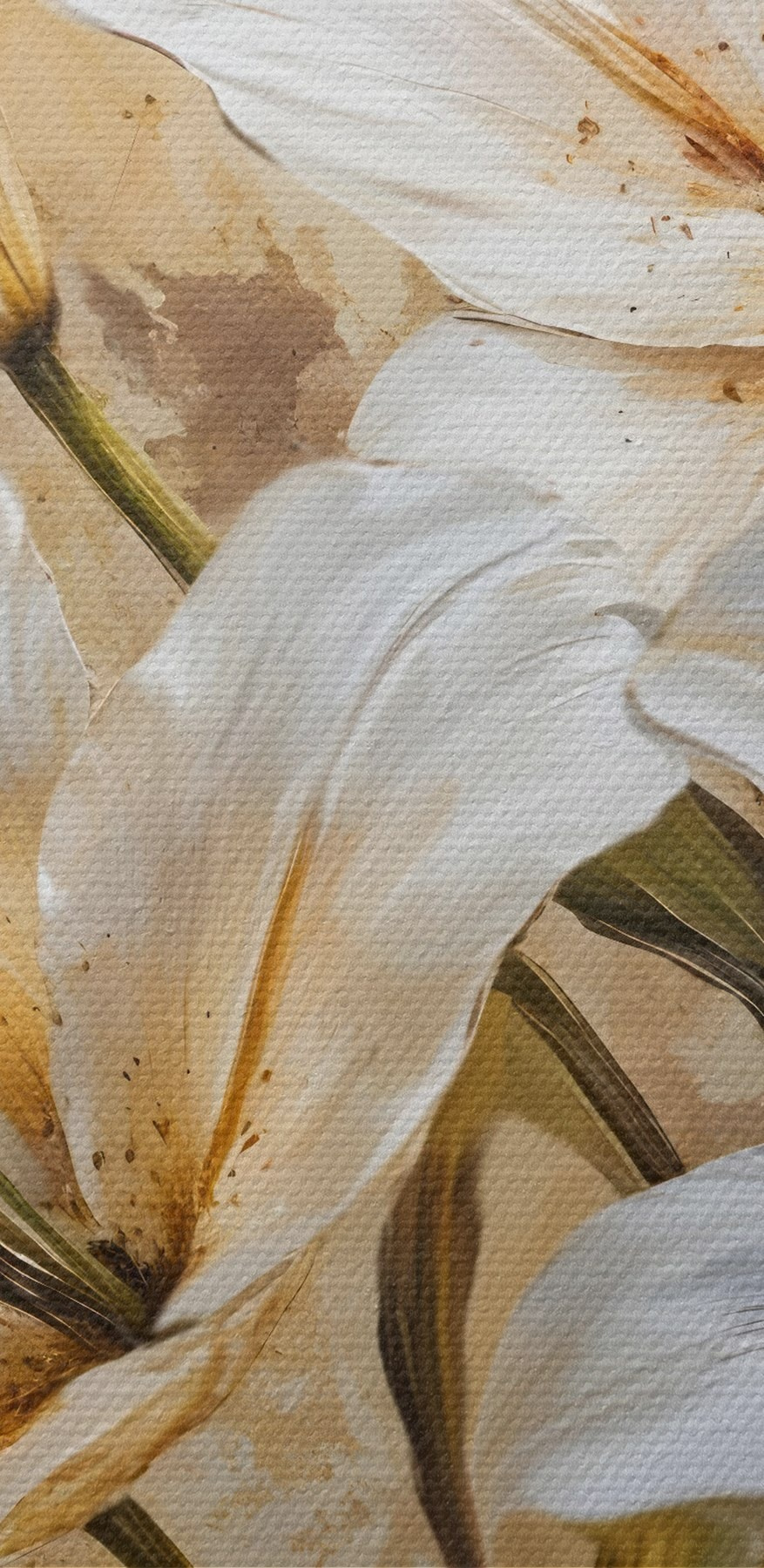 Malerei von weißen Blumen