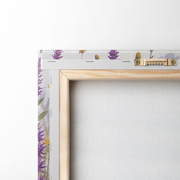 Feld mit Blumen und Gras Feld mit Blumen und Gras
