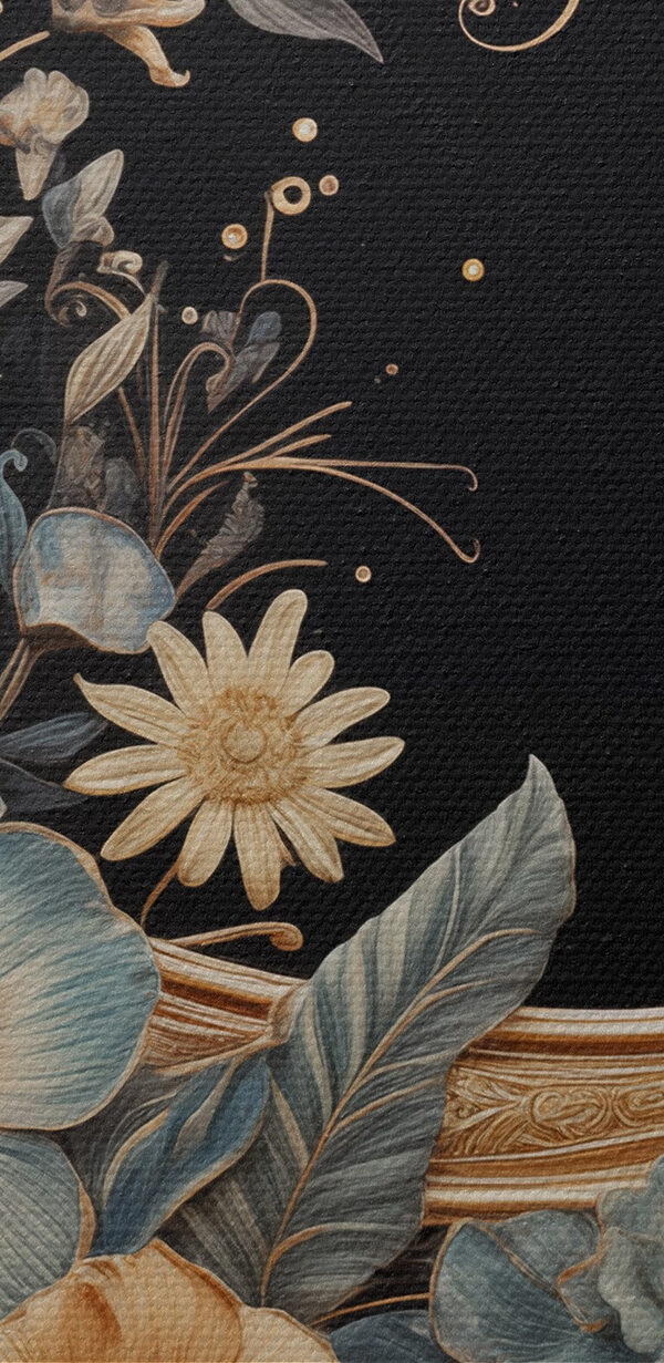 Mond mit Blumen und Blättern Mond mit Blumen und Blättern