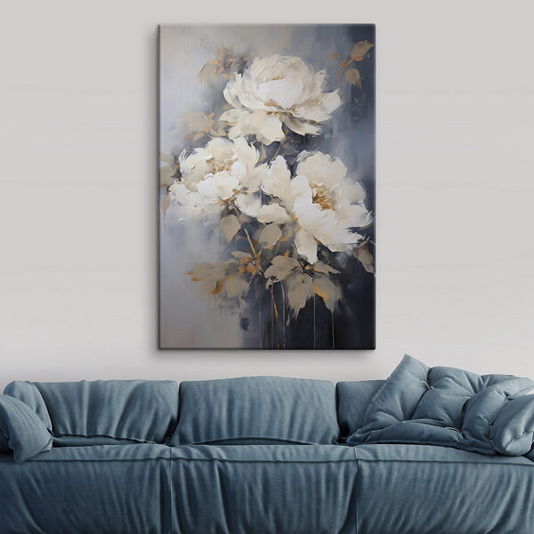 Malerei von weißen Blumen Malerei von weißen Blumen