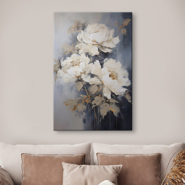 Malerei von weißen Blumen Malerei von weißen Blumen