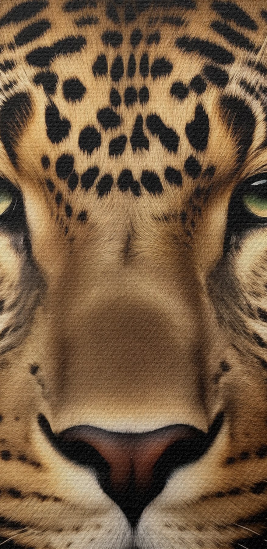 Leopard mit einer Krone und Blumen