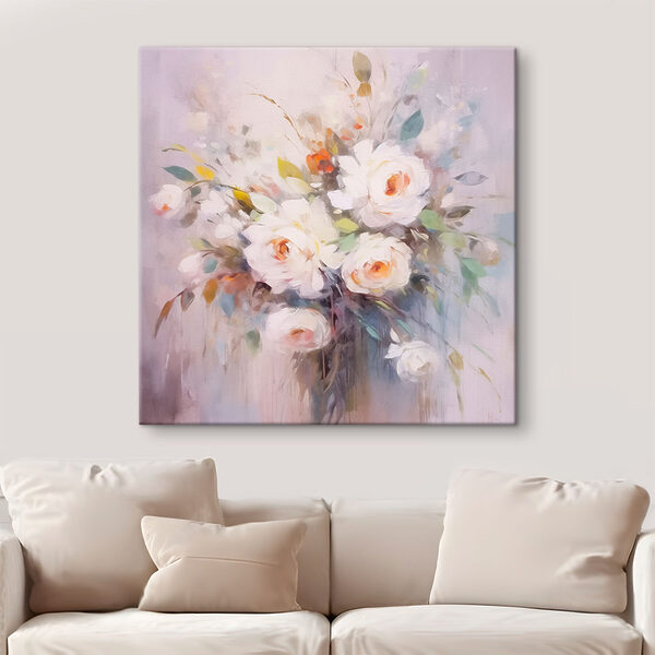 Malerei von weißen Blumen Malerei von weißen Blumen