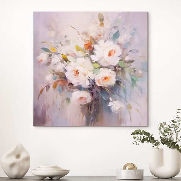 Malerei von weißen Blumen Malerei von weißen Blumen