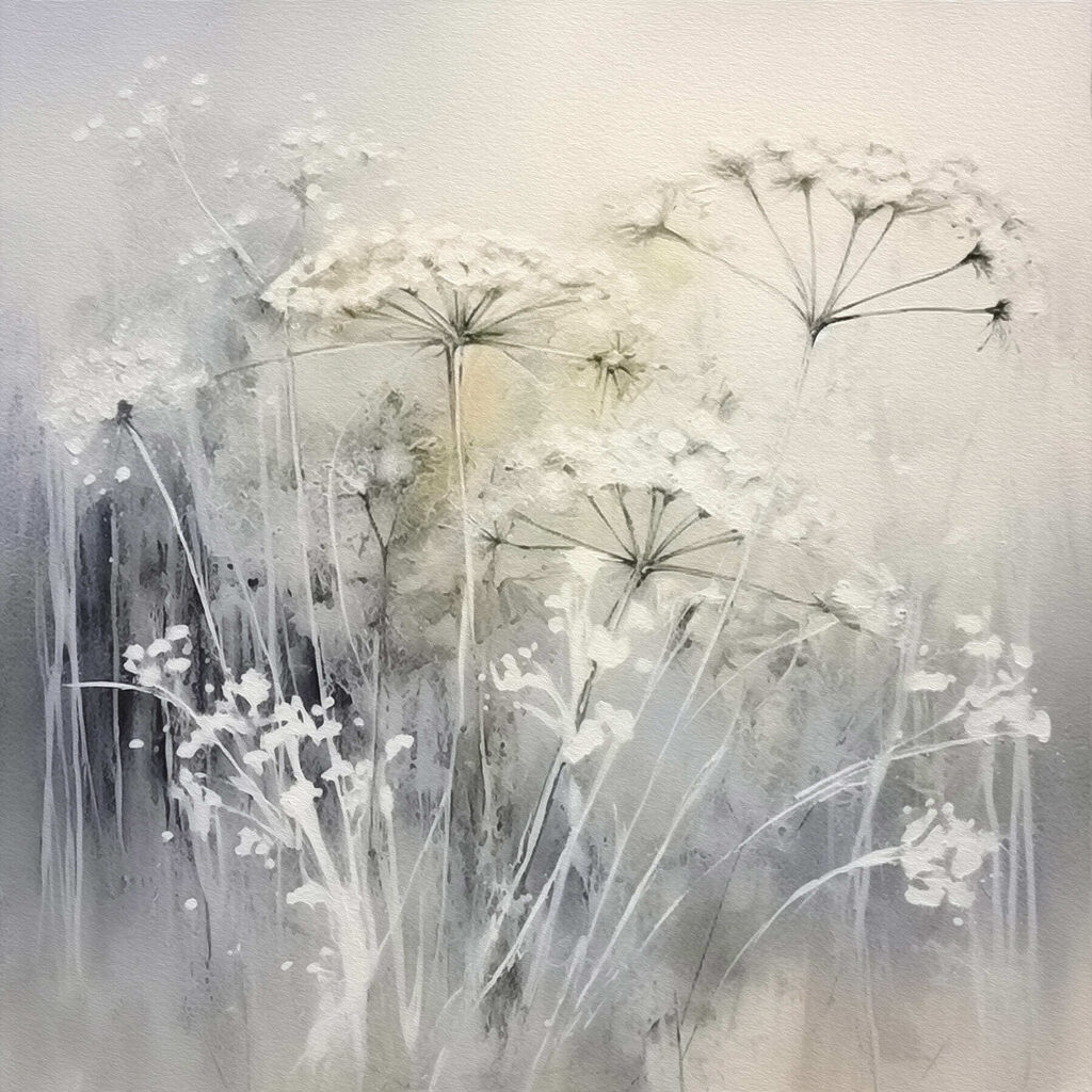 Painting of flowers and plants