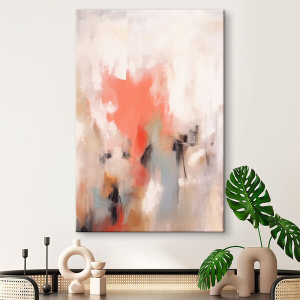 Gemälde einer Person mit rosa und grauem Hintergrund Gemälde einer Person mit rosa und grauem Hintergrund