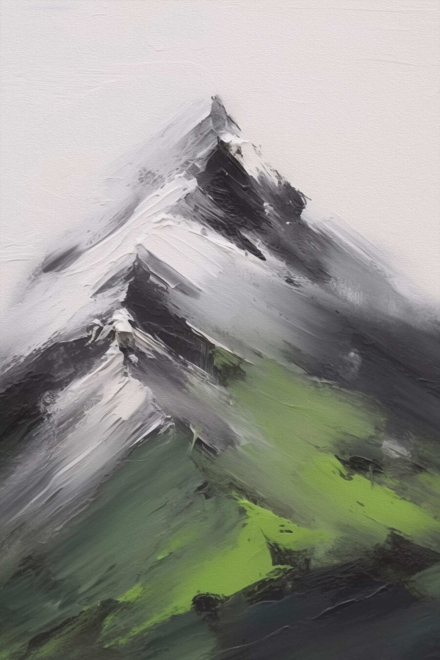 Wandbilder Gemälde eines Berggipfels – Bild 7