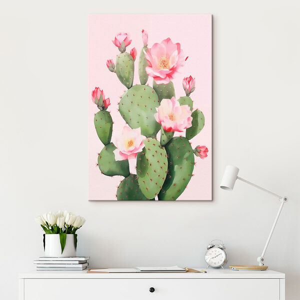 Kaktus mit rosa Blüten Kaktus mit rosa Blüten