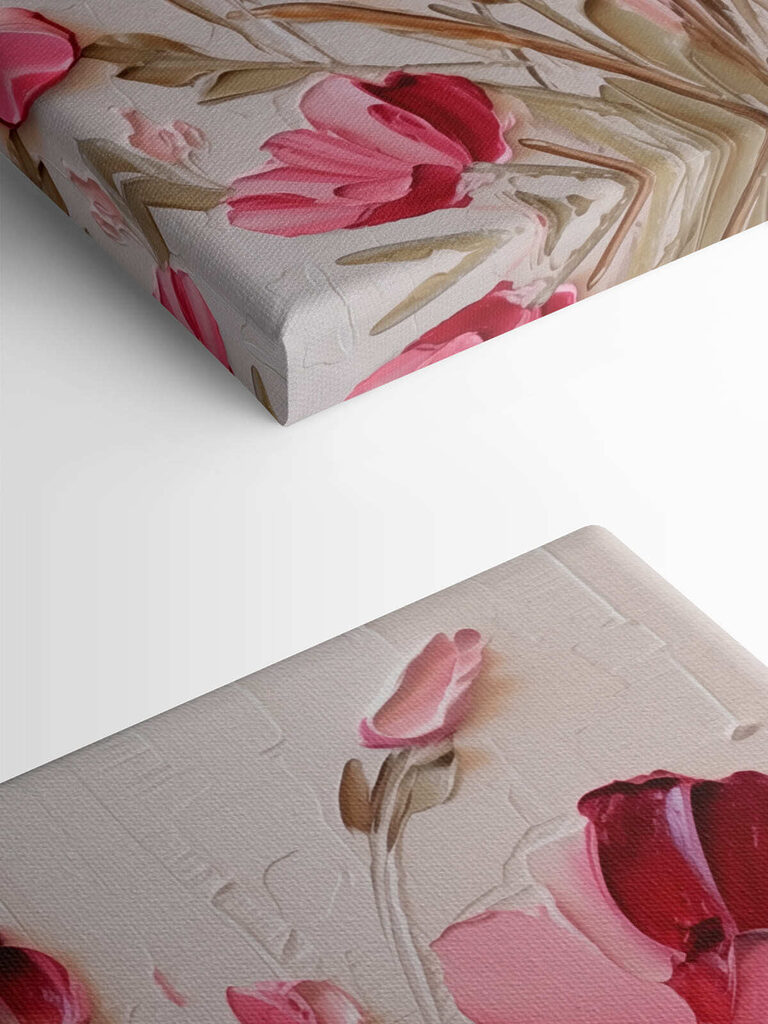 Painting of pink flowers