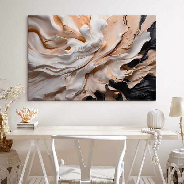 Wellen aus Creme und zartem Beige Wellen aus Creme und zartem Beige