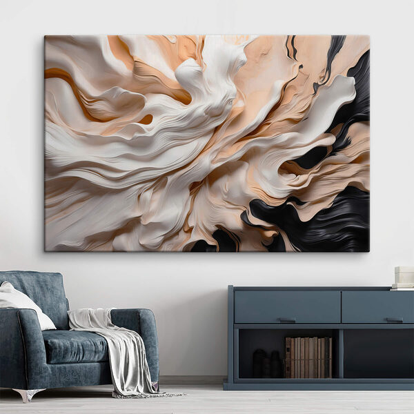 Wellen aus Creme und zartem Beige Wellen aus Creme und zartem Beige