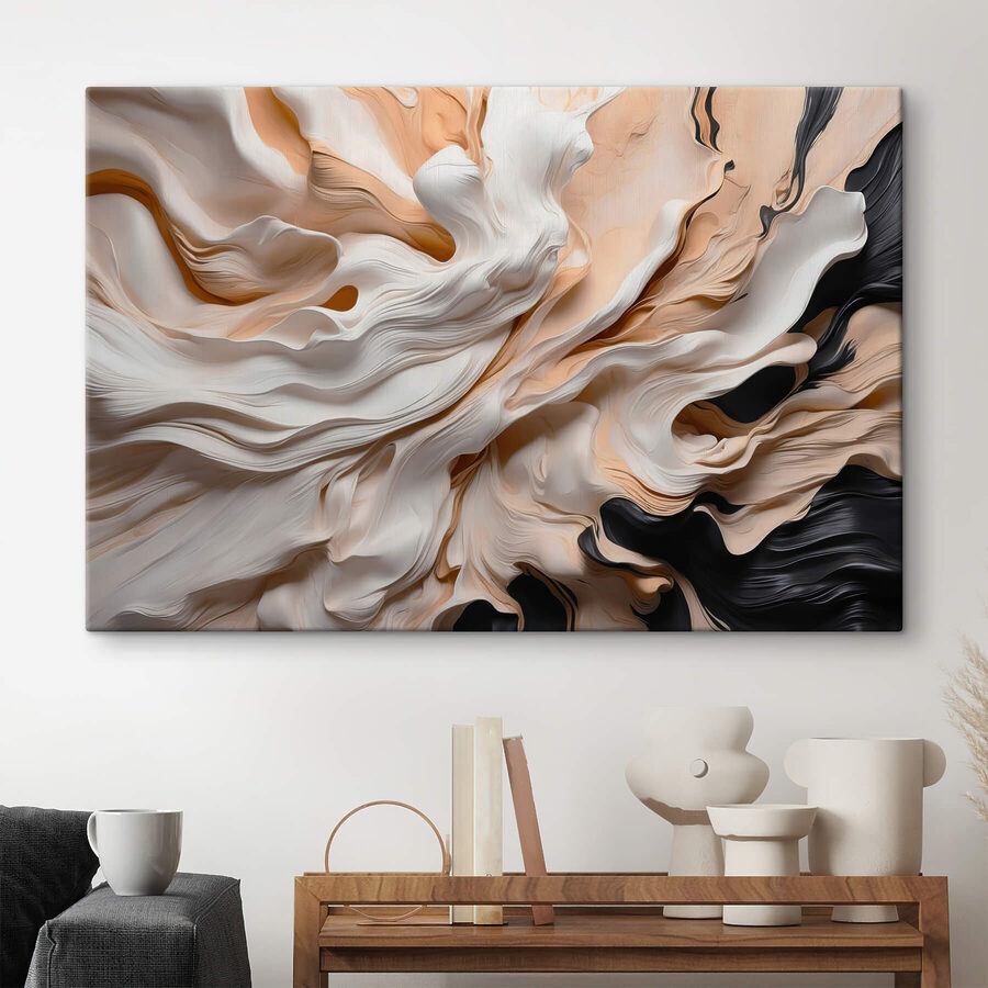 Wellen aus Creme und zartem Beige Wellen aus Creme und zartem Beige
