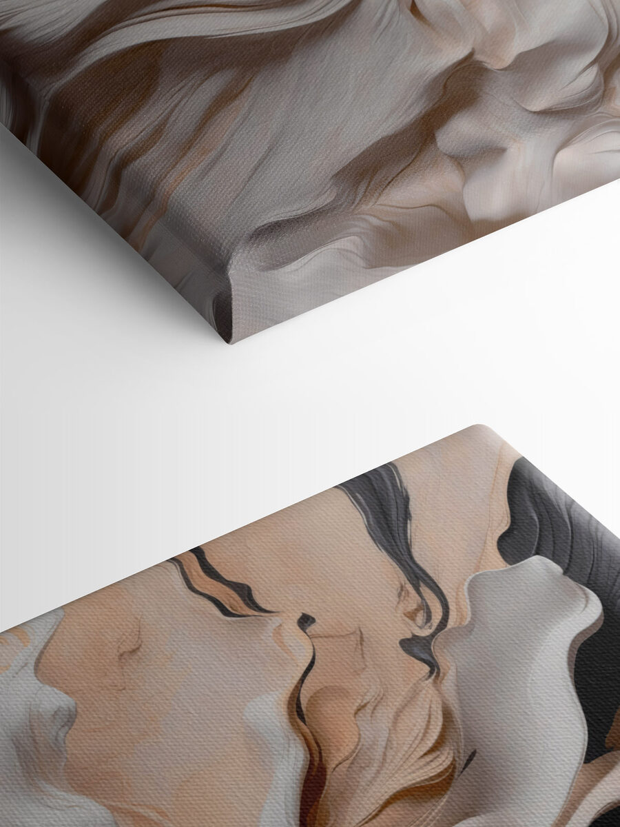 Wellen aus Creme und zartem Beige Wellen aus Creme und zartem Beige