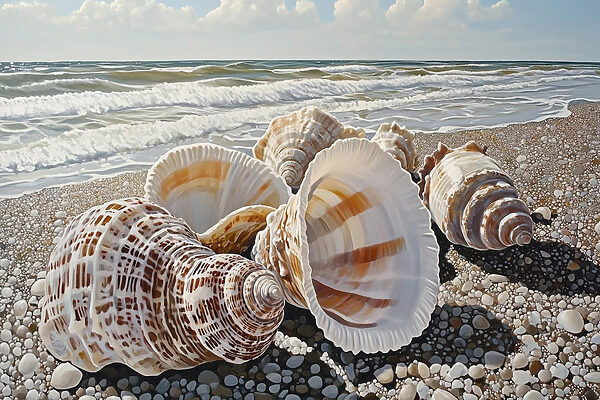 Seashells on a beach Seashells on a beach