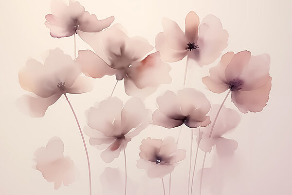 Gruppe von Blumen auf einem weißen Hintergrund Gruppe von Blumen auf einem weißen Hintergrund
